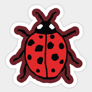 Cute Hand-Drawn Ladybug Sticker